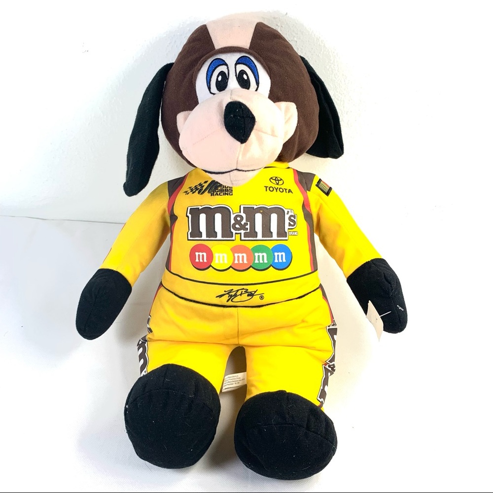 Toy Factory, Kyle Busch #18 NASCAR Collectible Logo Fire Suit Plush Dog.